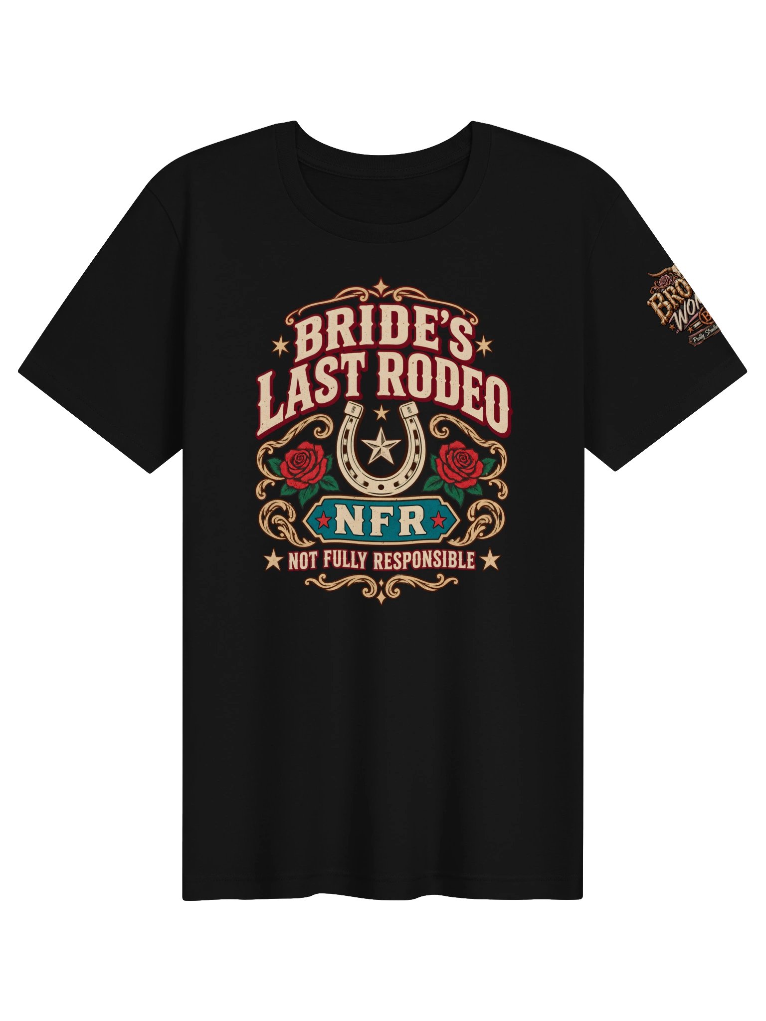 Western Bachelorette Bride Shirt — Bride’s Last Rodeo NFR Not Fully Responsible | Broken Marriage™ product image (2)