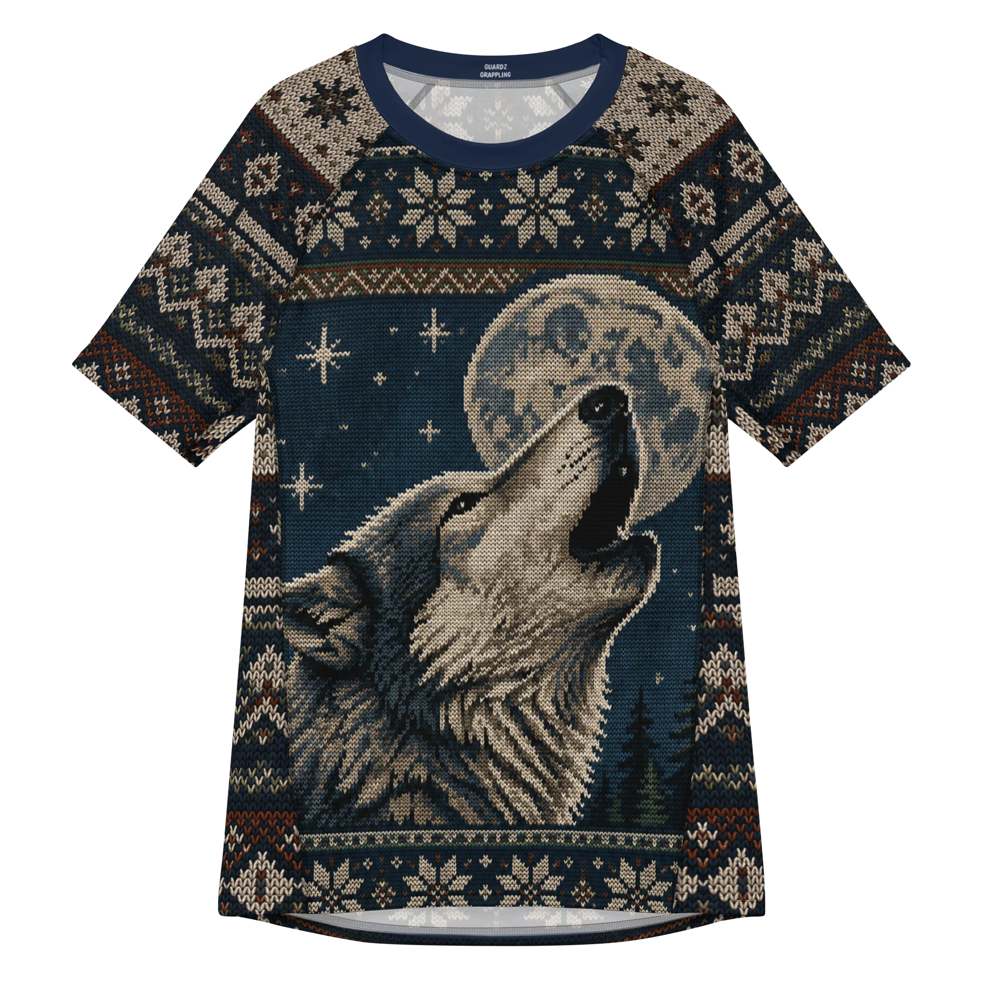 Ugly Sweater Wolf Rash Guard product image (3)
