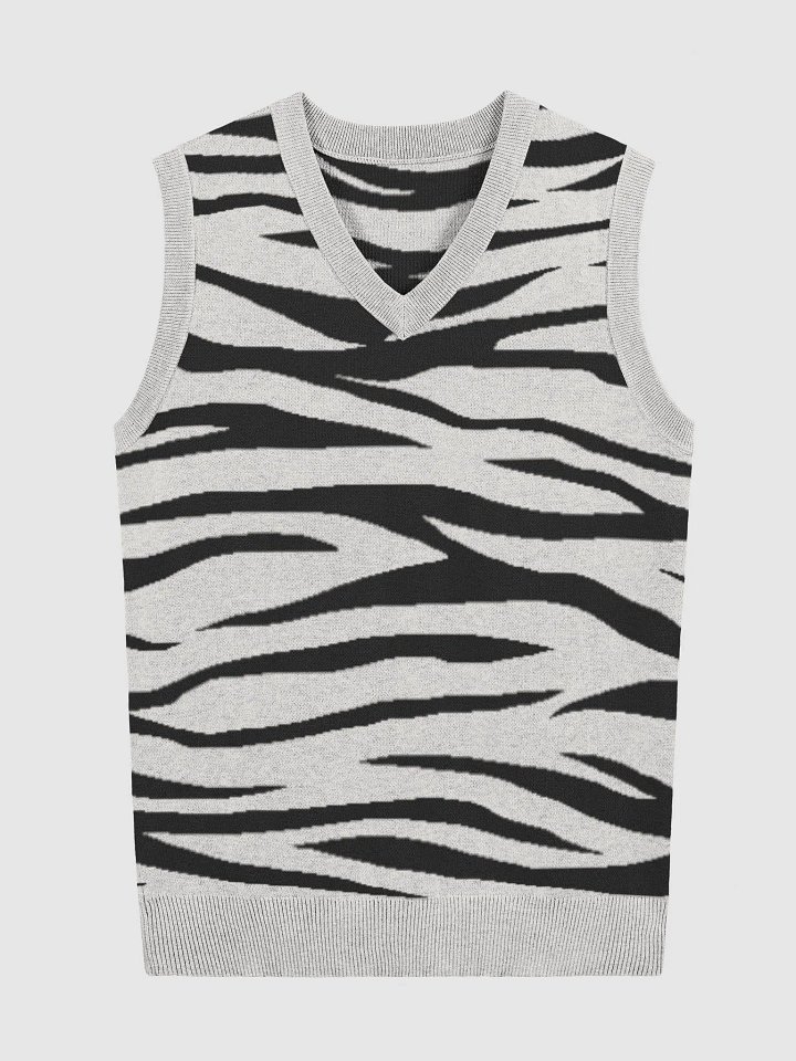 Zebra Chic Knitted V-Neck Vest product image (4)