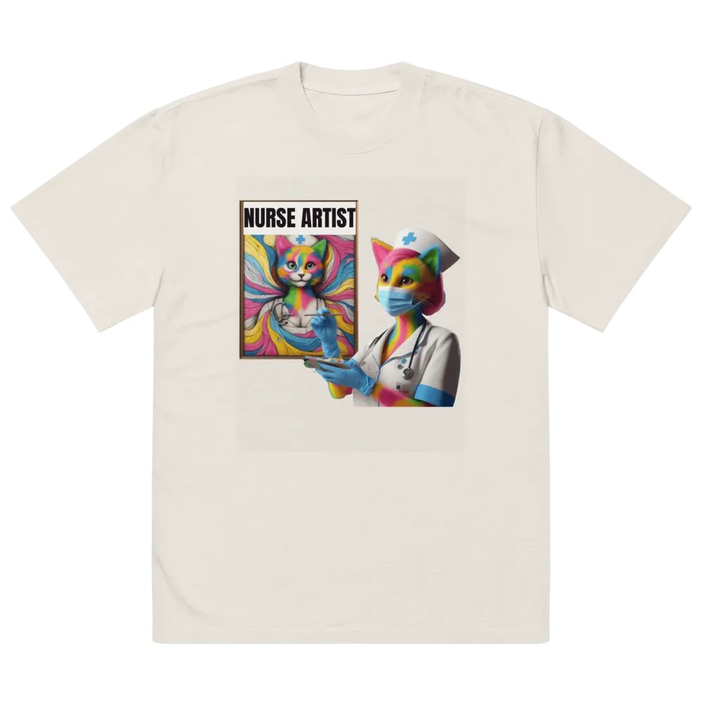 Rainbow Nurse Artist Faded T-Shirt product image (17)