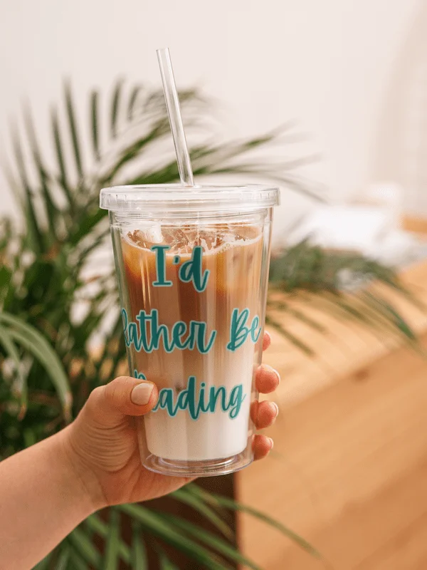 I'd Rather Be Reading – Acrylic Tumbler product image (2)