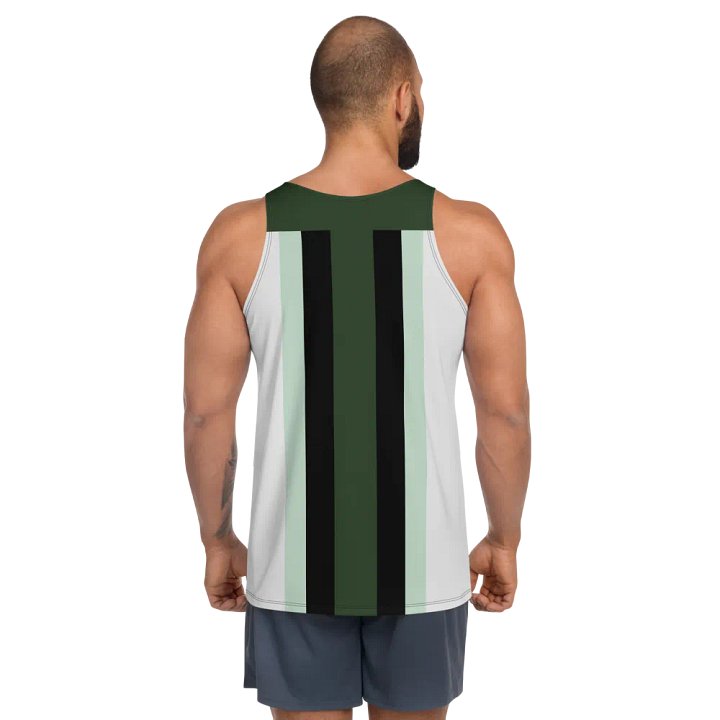 Greeen and Black Stripe Grace of God Men's Tank-top product image (2)