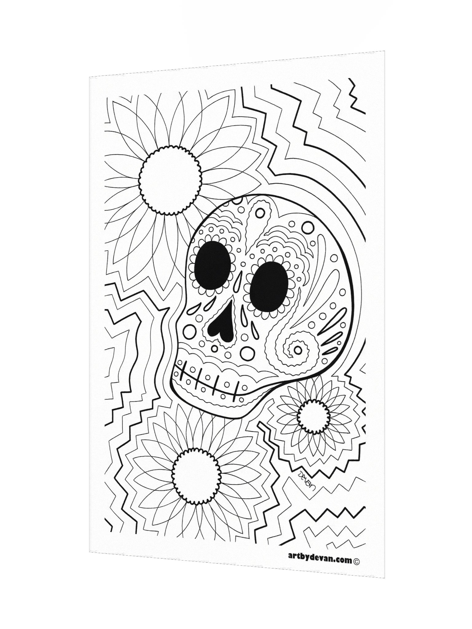Color Your Own Art: Sugar Skull product image (3)
