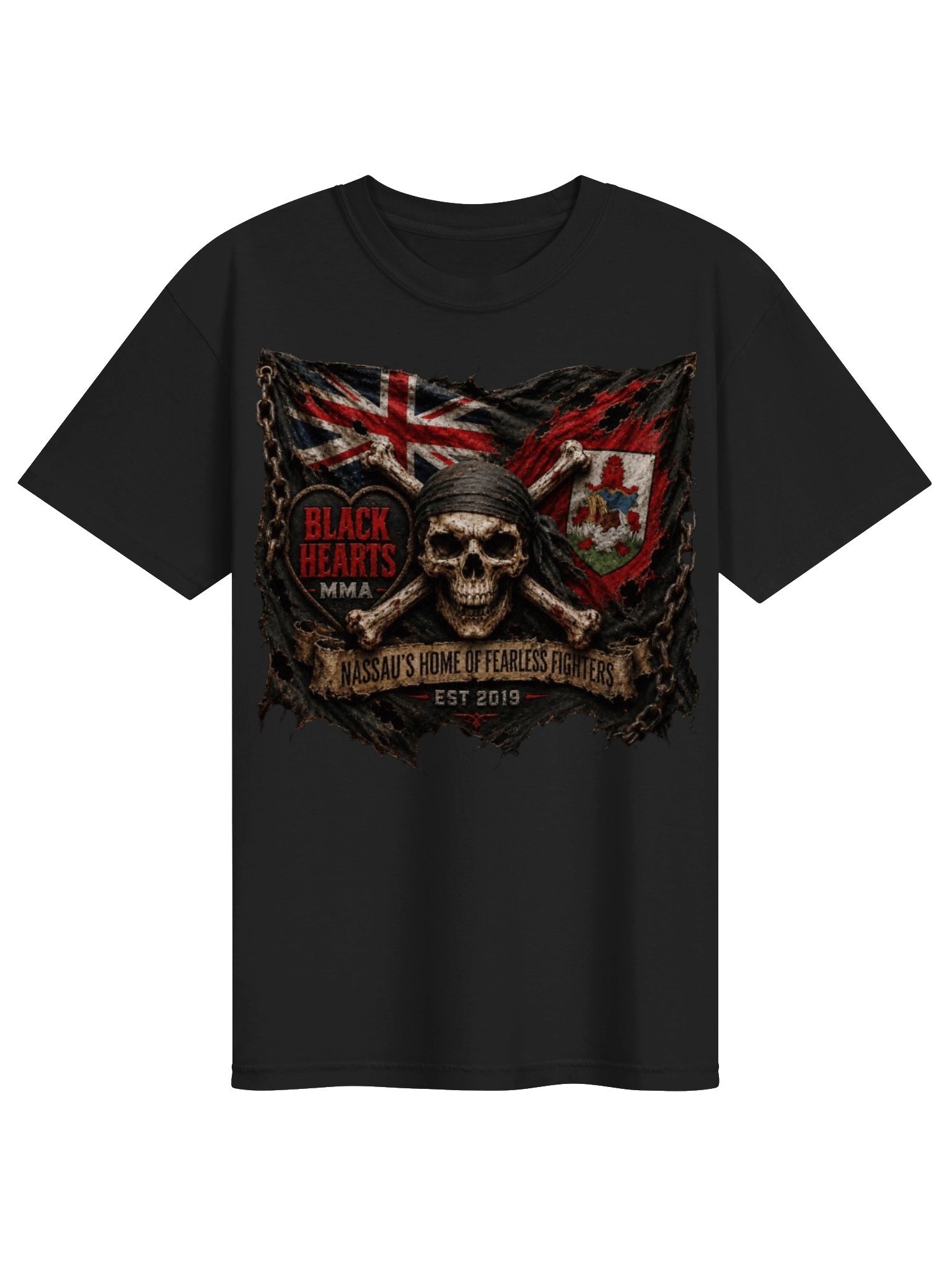 Black Hearts MMA Pirate Skull Tee product image (1)