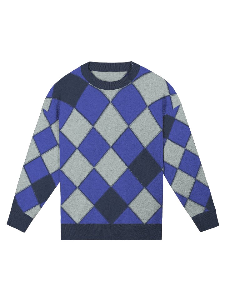 Classic Blue Argyle Sweater product image (1)