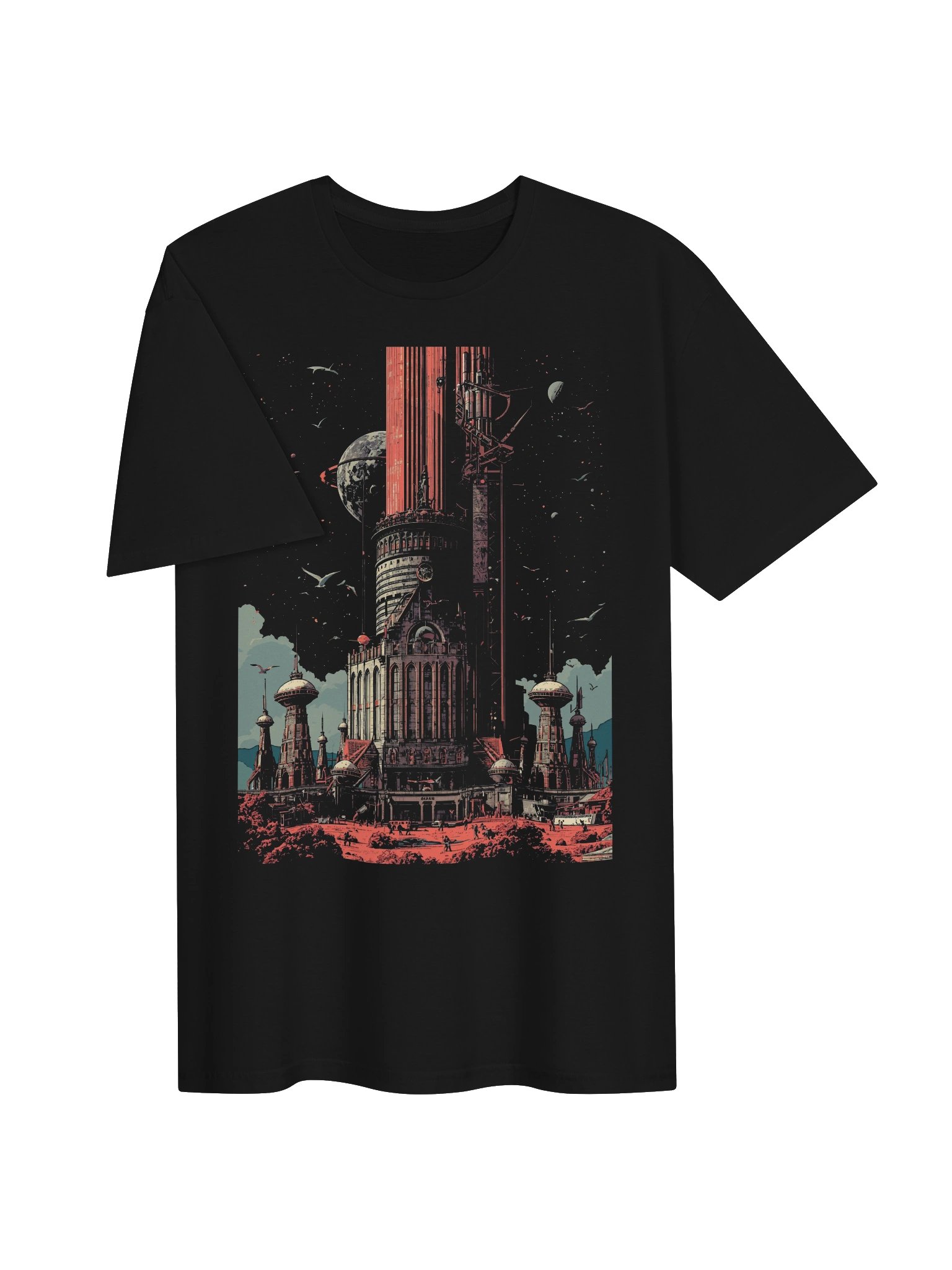 Retro Sci-Fi Tower Spaceport T-Shirt product image (6)