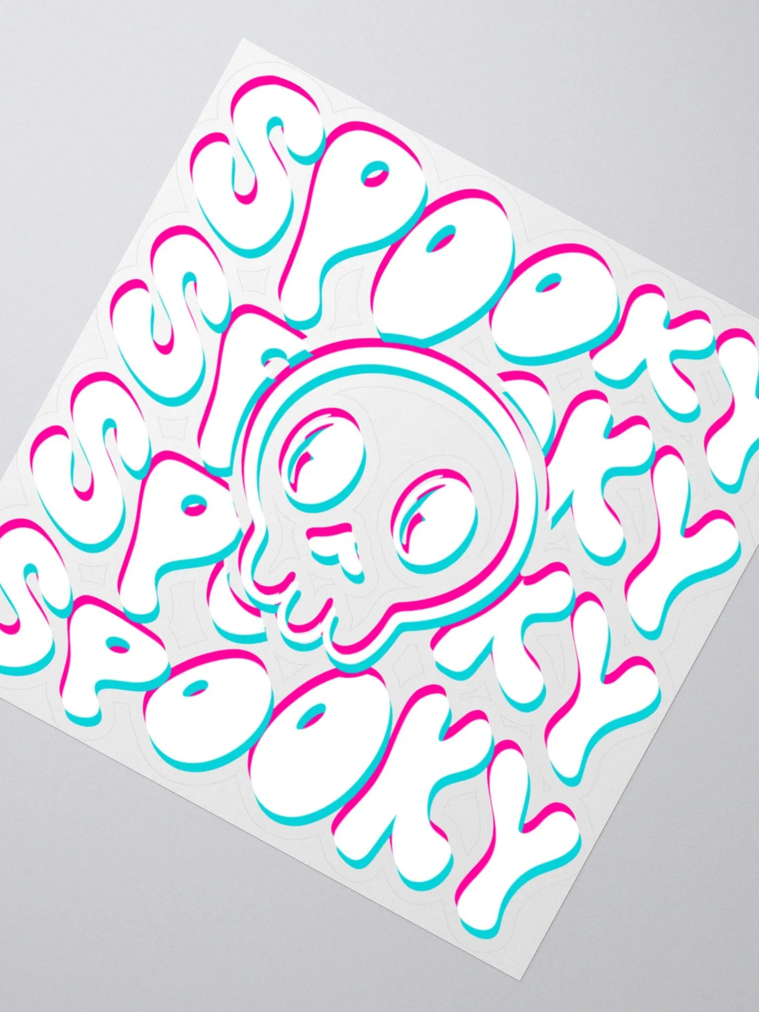 SPOOKY STICKER WHT product image (2)