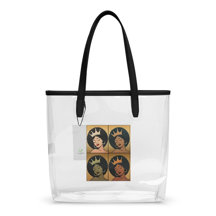 Poised Princess Crowned Afro Pop-Art Clear Tote product image (2)