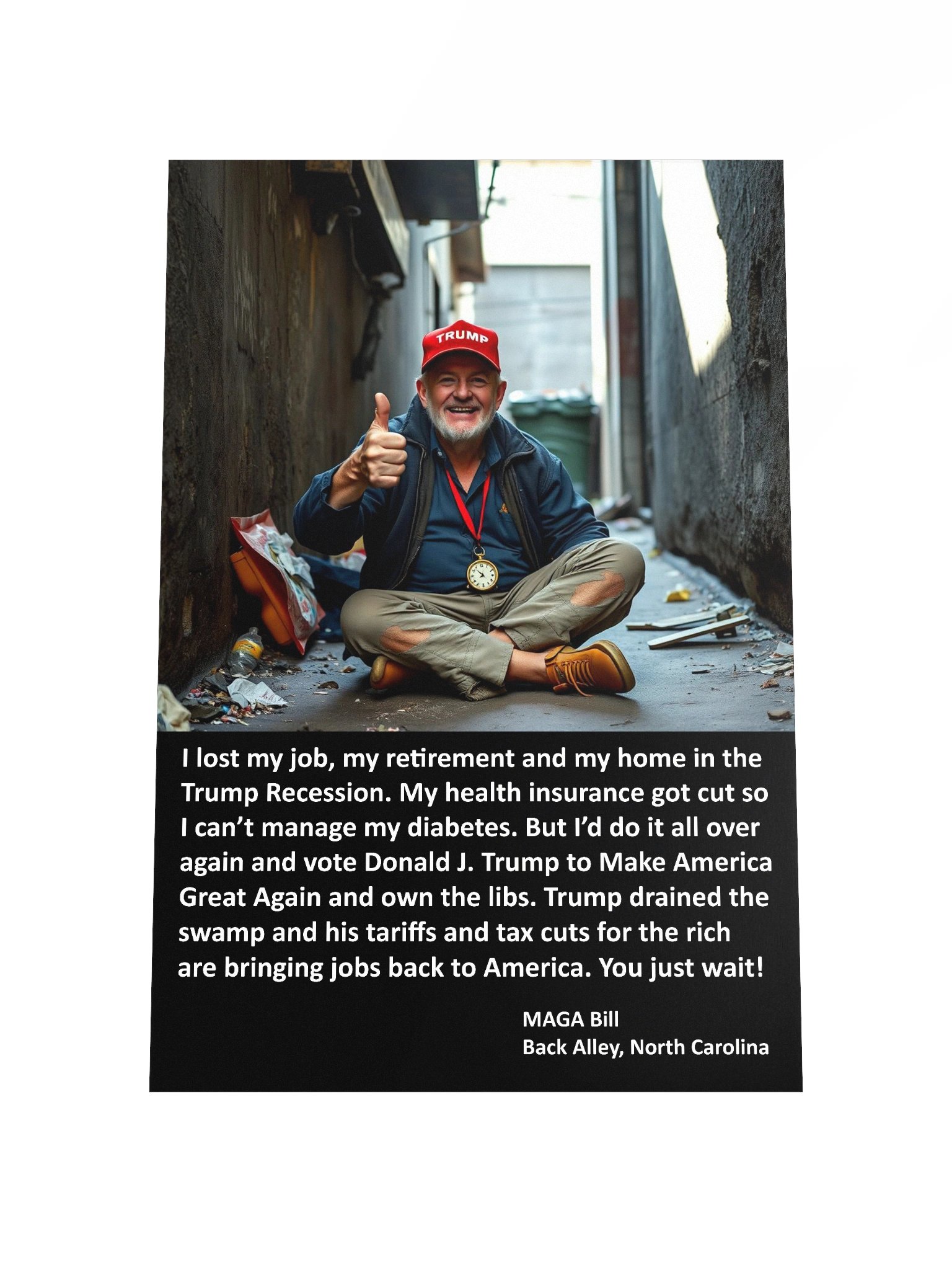 Broke MAGA Bill Wall Art - Satirical Political Poster product image (5)