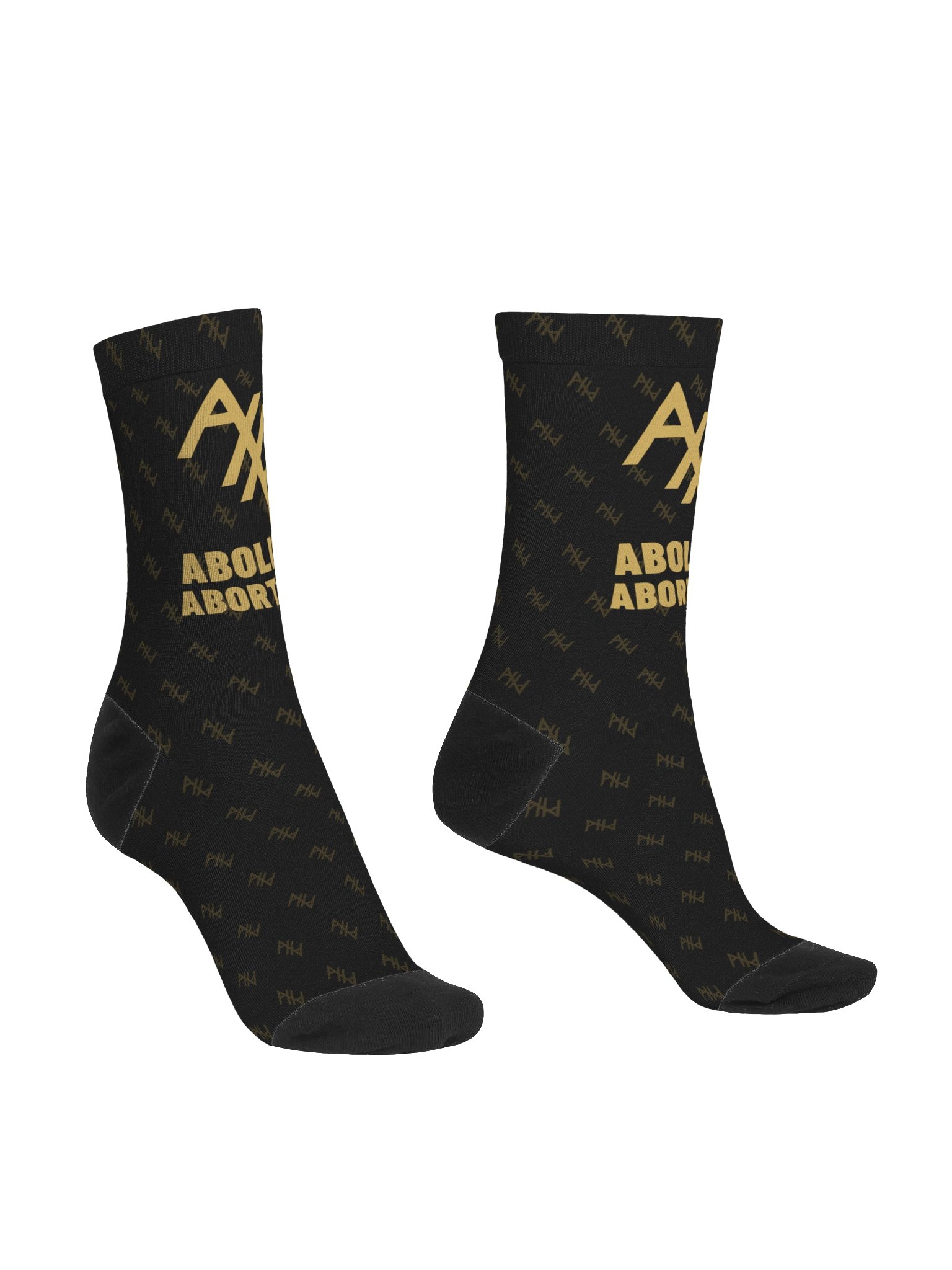 Abolish Abortion Crew Socks - Black & Gold product image (3)