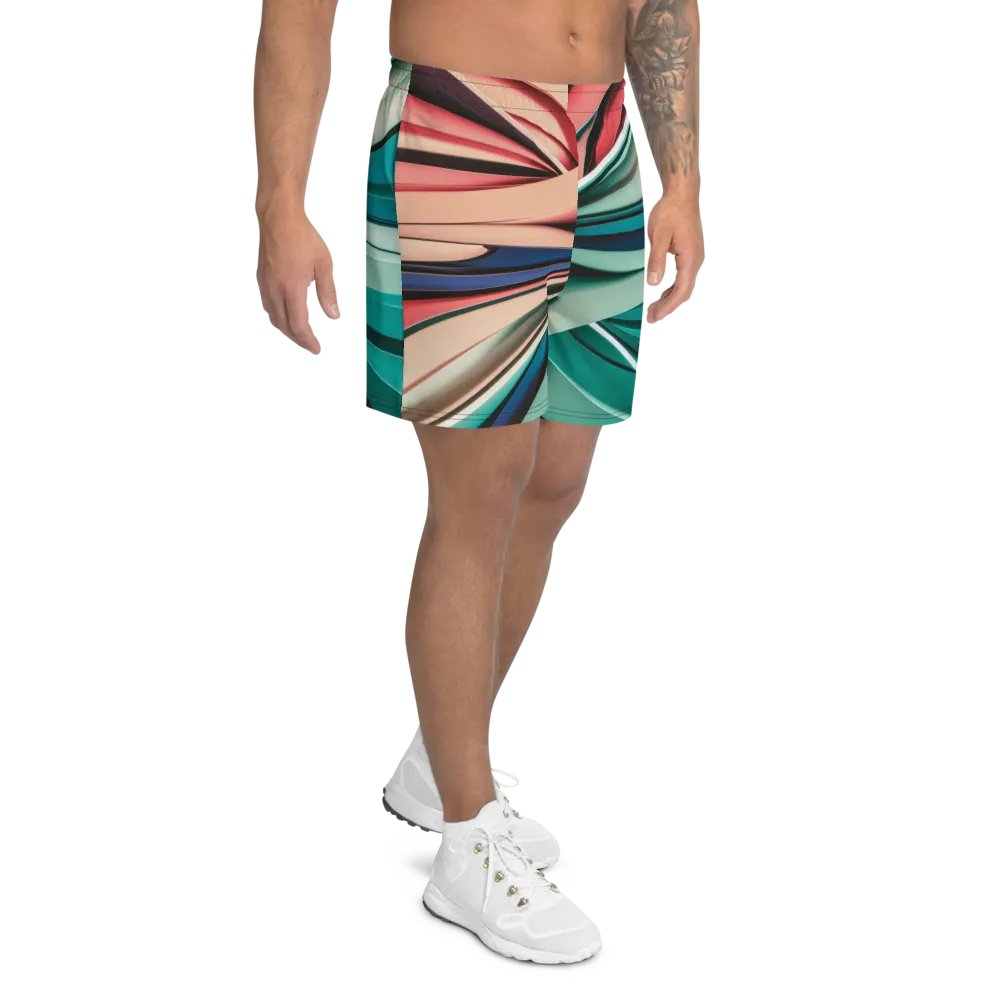 Abstract Geometric Athletic Long Shorts in Vibrant Colors (2XS-6XL) product image (10)