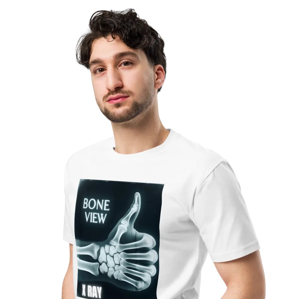 Bone View X-Ray Thumbs-Up T-Shirt product image (4)