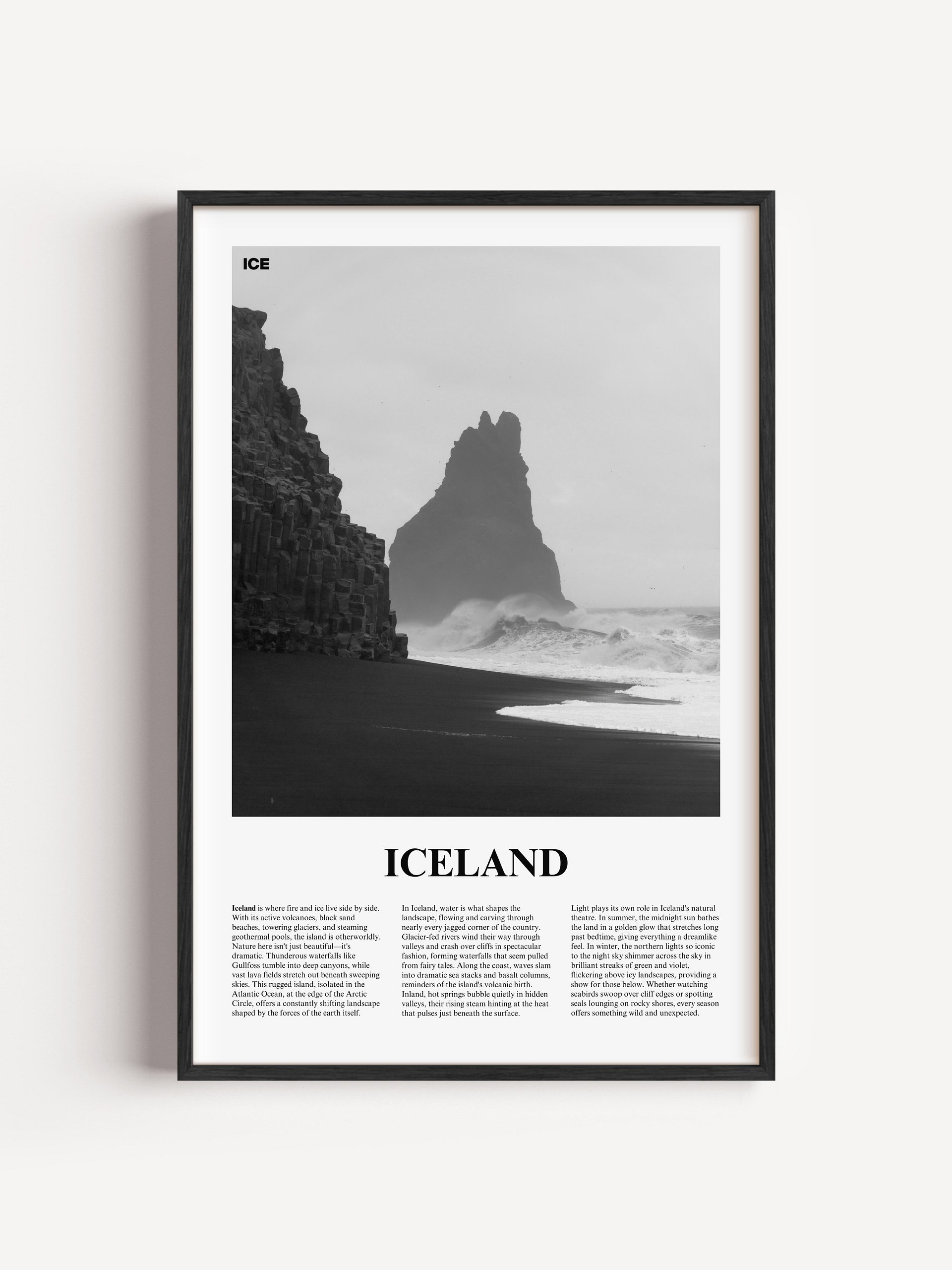 Iceland 01 Newspaper Poster | Framed product image (1)