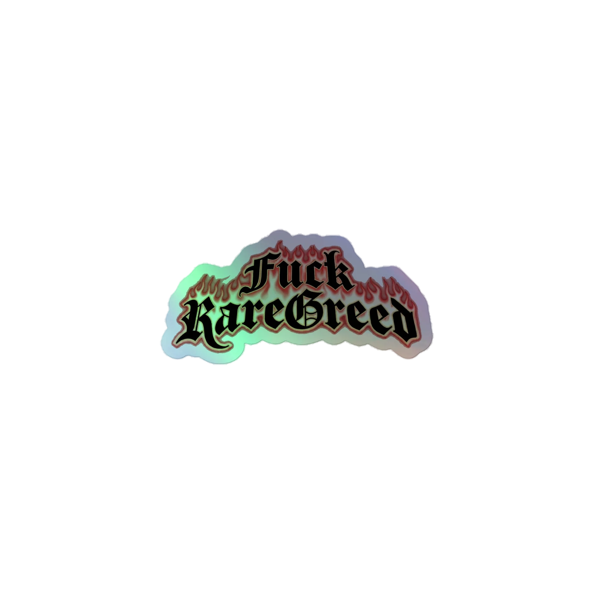 F RareGreed Holographic Sticker product image (1)
