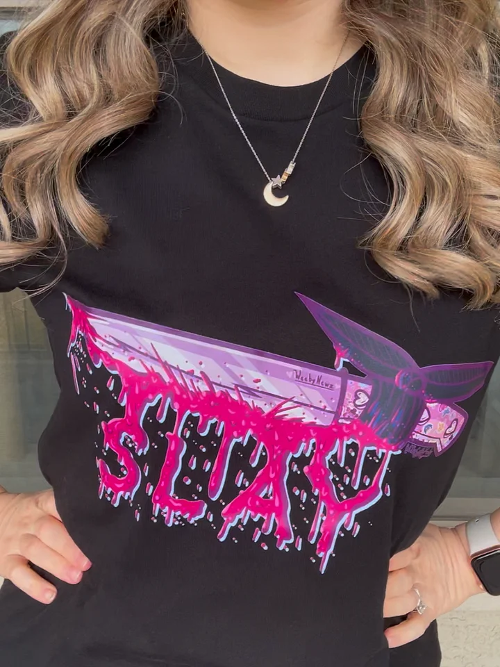 “Slay” Bloody Knife Cotton T-Shirt product image (2)