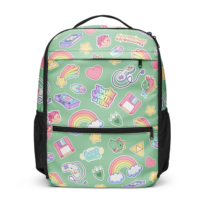 Retro Sticker Utility Backpack All Over Design product image (1)