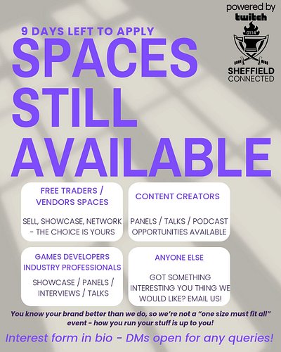 THERE ARE ONLY NINE DAYS LEFT TO APPLY FOR SHEFFIELD CONNECTED'S AUTUMN LAUNCH PARTY!

ABOUT SHEFFIELD CONNECTED: SHEFFIELD C...