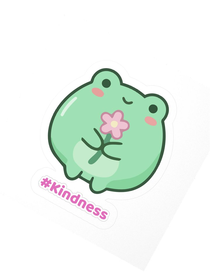 Mint Frog #Kindness Kiss-Cut Sticker product image (6)