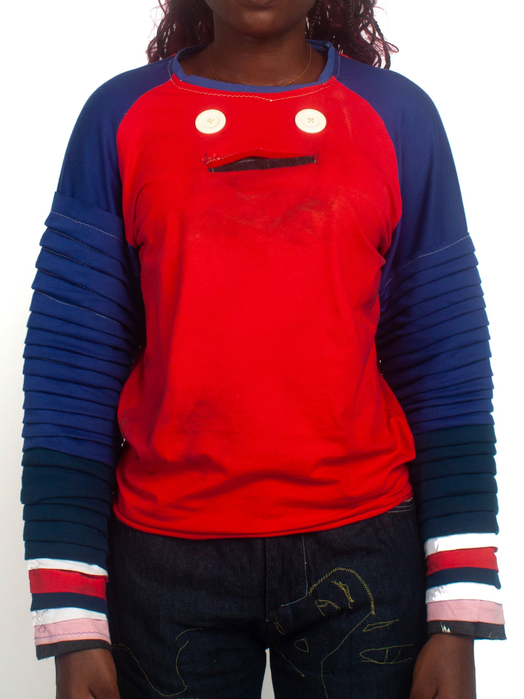 RAPID HEM LONG SLEEVE - RED/MULTI product image (1)