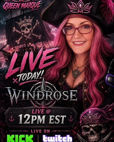 Live today 12pm est to 8pm est playing Windrose. Will we find plunder or sink to the ocean floor? #livestreaming #windrose #s...