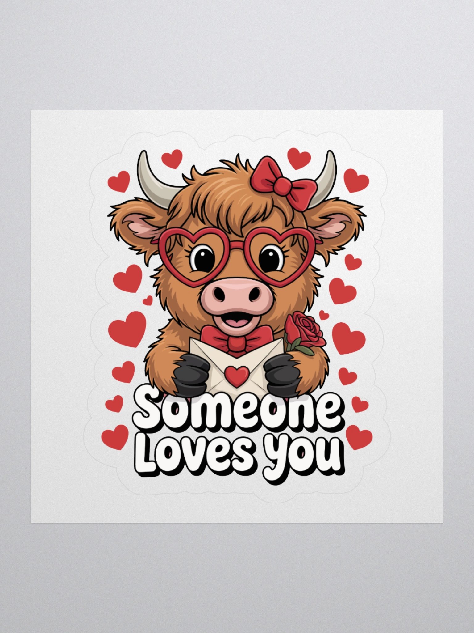 Valentine Cow Sticker Set product image (1)