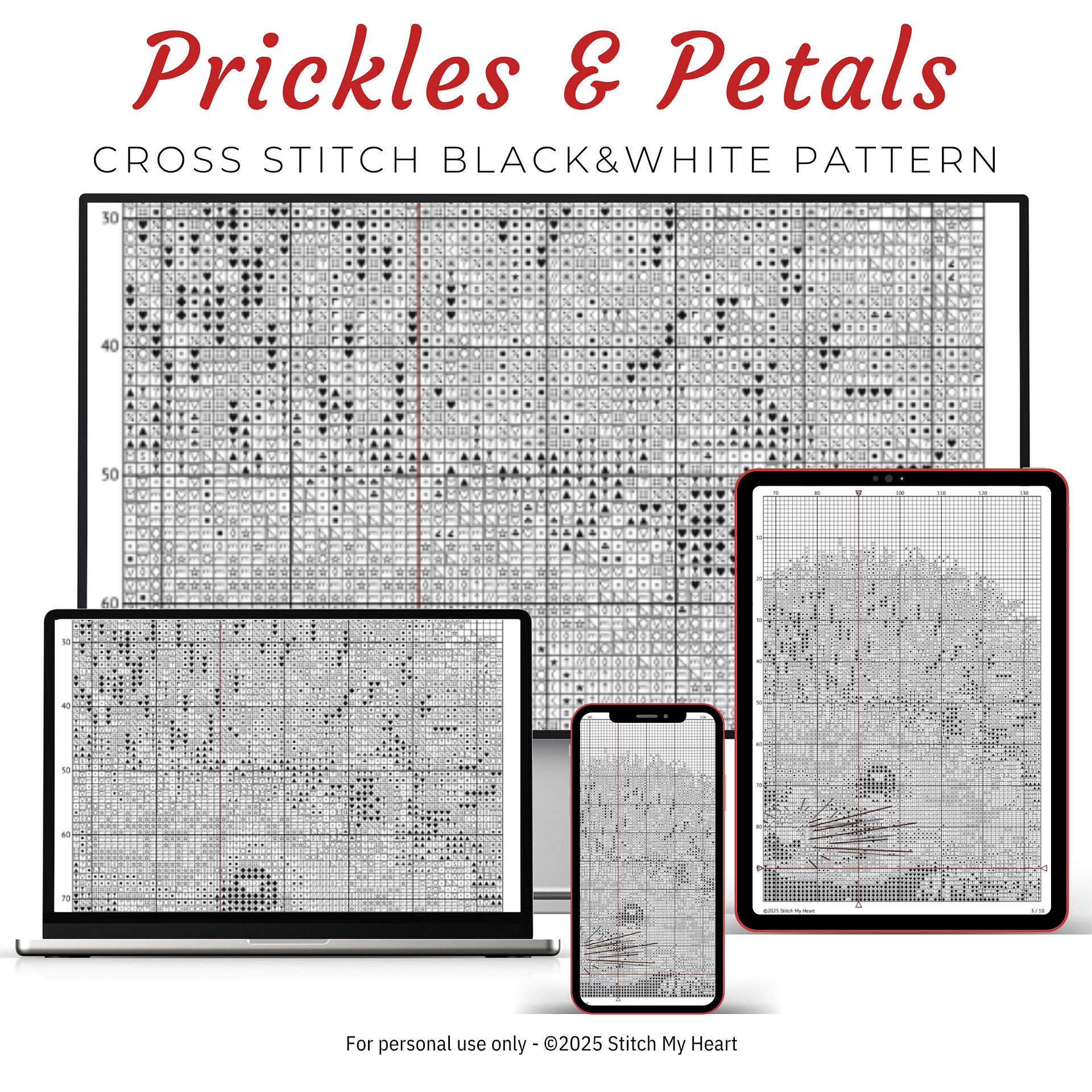 Prickles And Petals Cross Stitch Pattern product image (4)