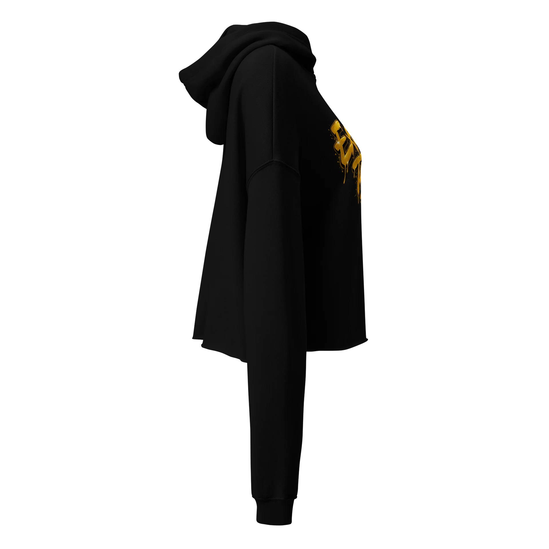 HERitage Expensive Taste Crop Hoodie In Gold product image (4)
