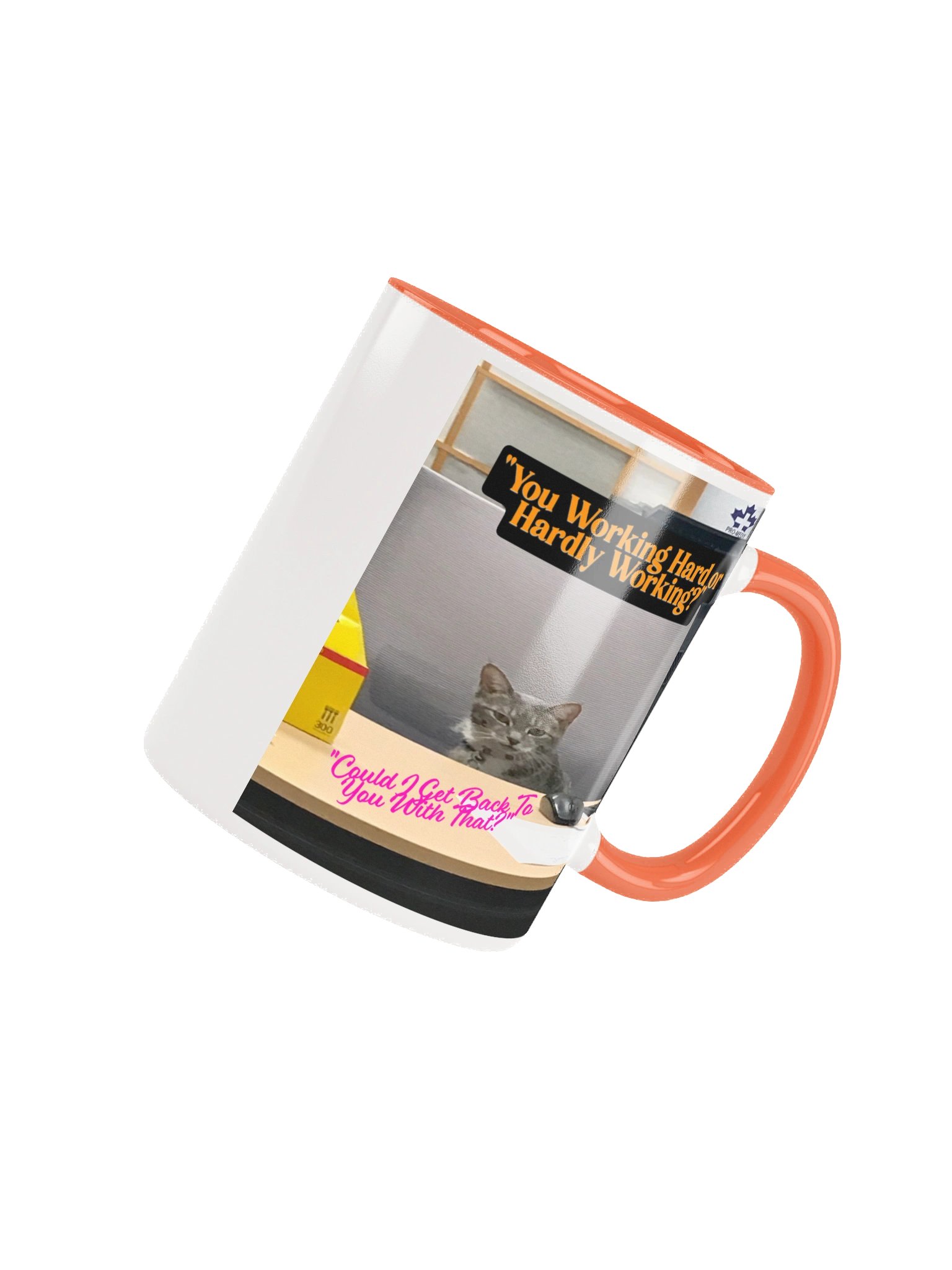 Hard Working Office Cat Ceramic Mug product image (4)