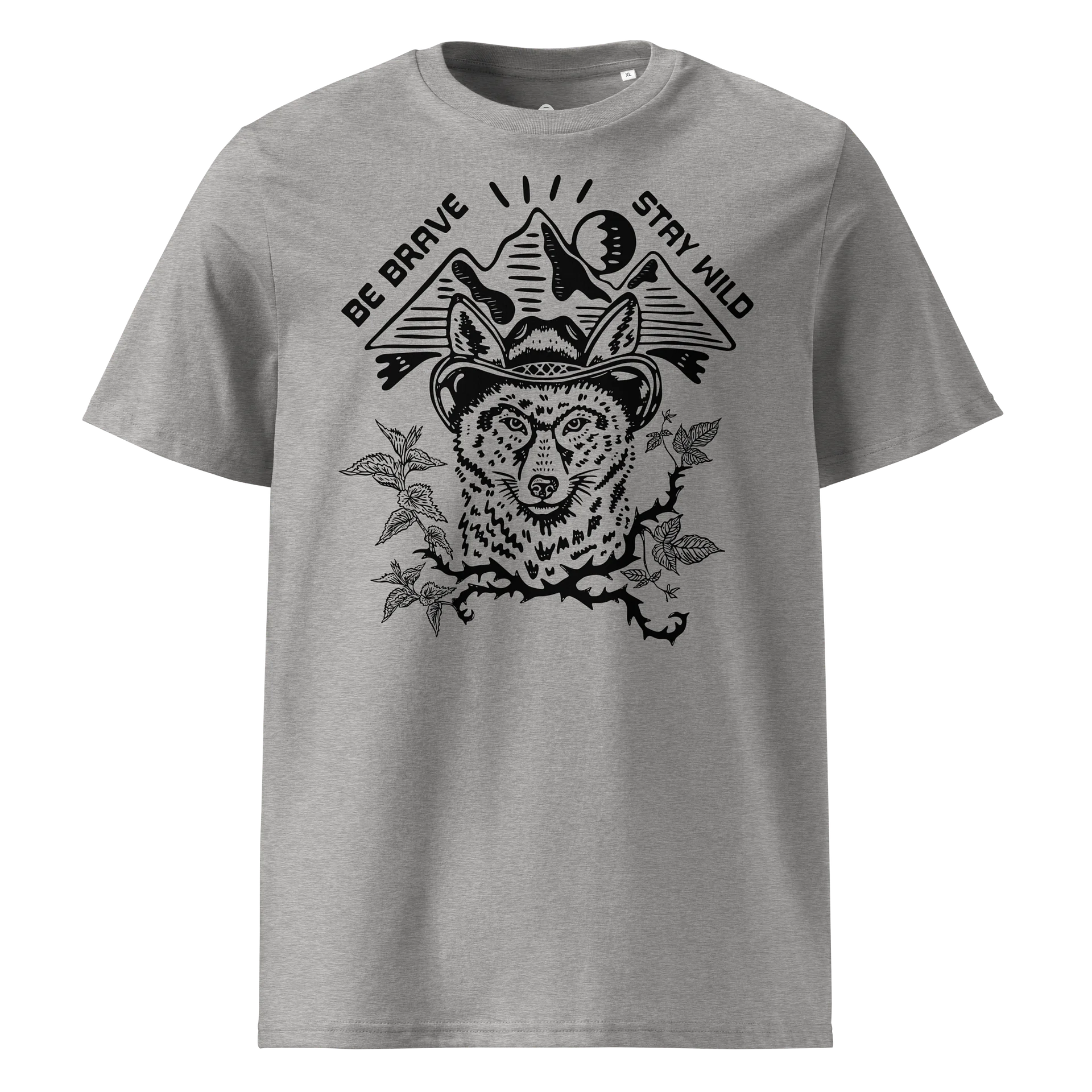 Moody Moon Coyote Organic Unisex T-Shirt product image (1)