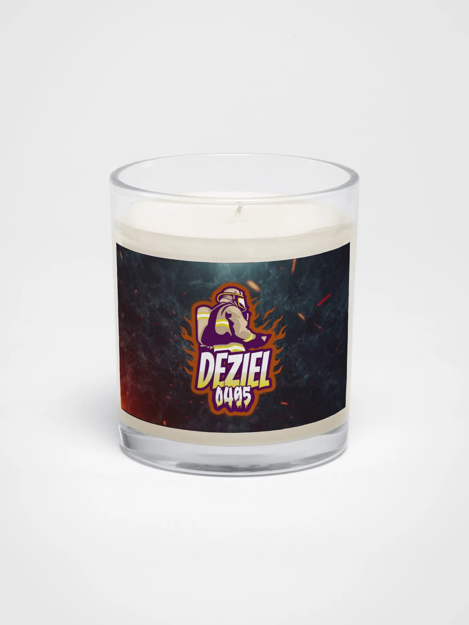 Soy Wax Candle In A Clear Glass Jar product image (1)