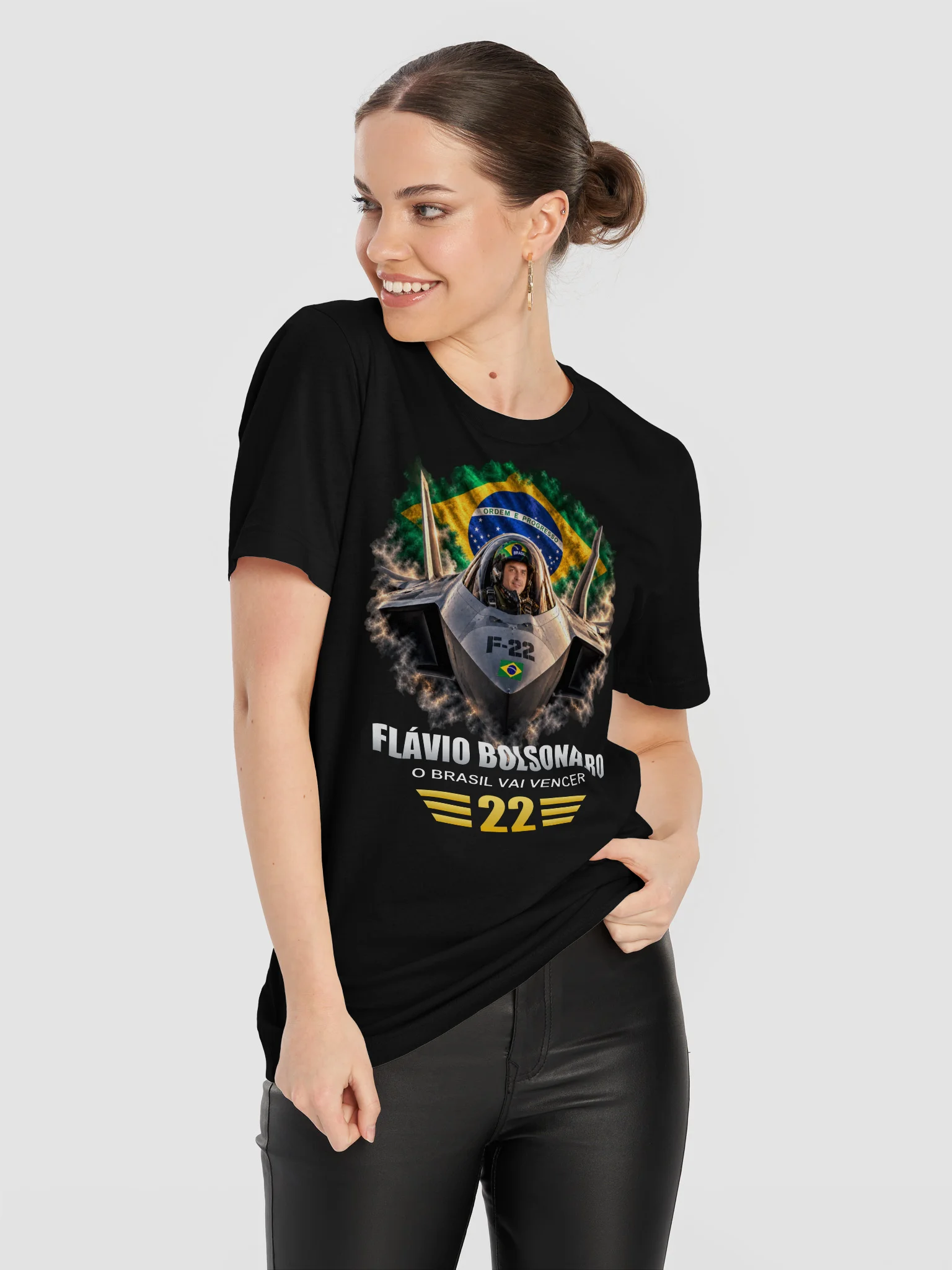 Bolsonaro F-22 T-Shirt - Letras Brancas product image (11)