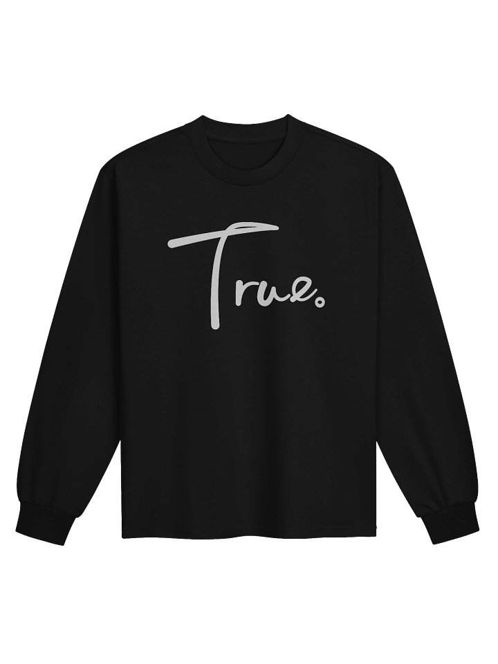 Volume Long Sleeve — in Black + Whisper White (Oversized/Unisex) product image (1)