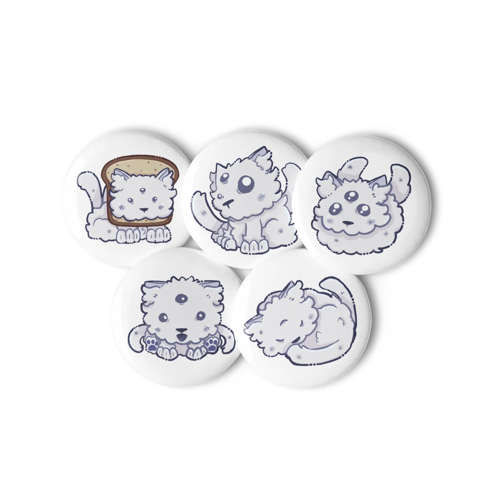 Noodle Button Pins (1.25") product image (1)
