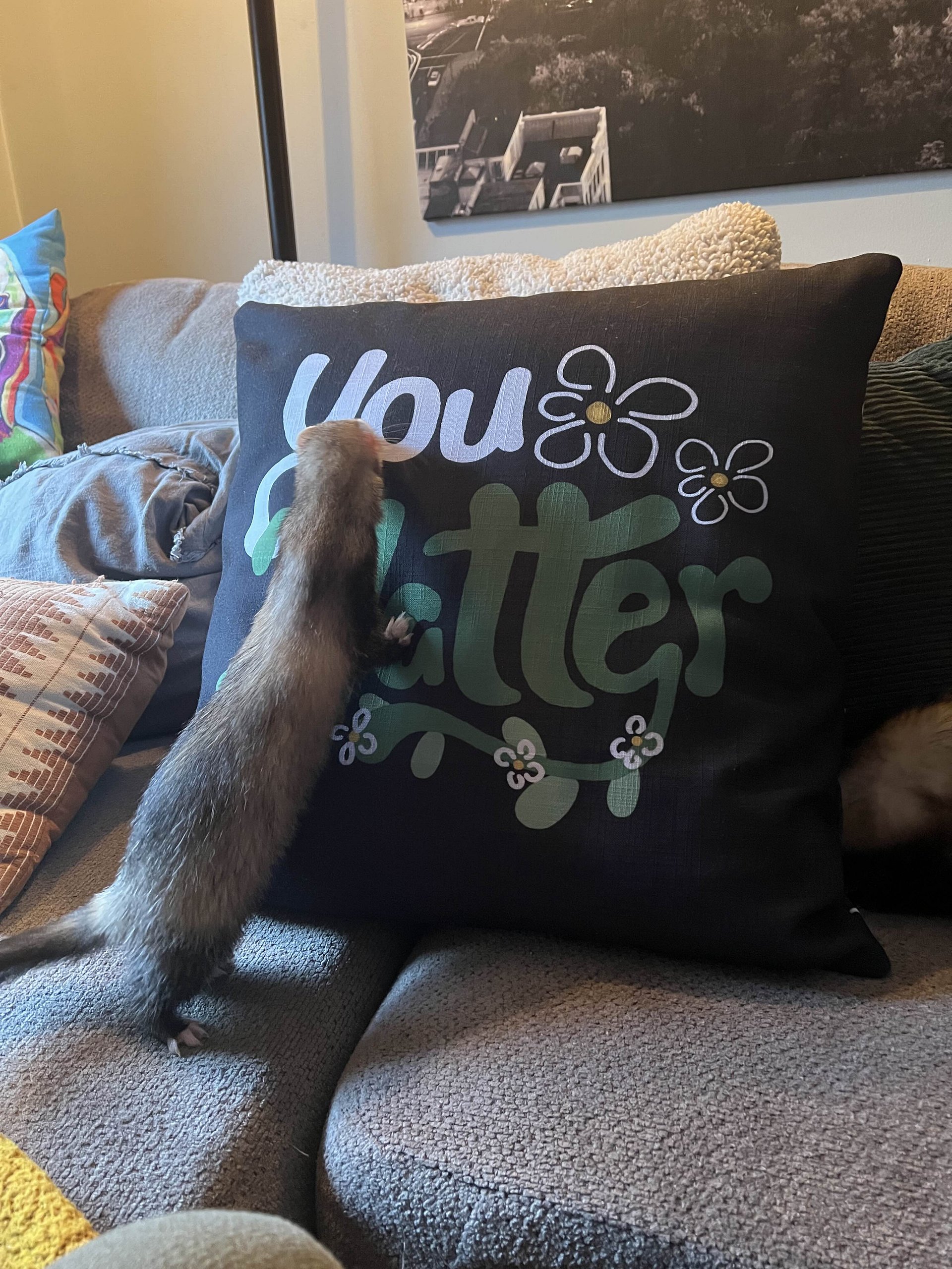 You Matter Flower Pillow product image (7)