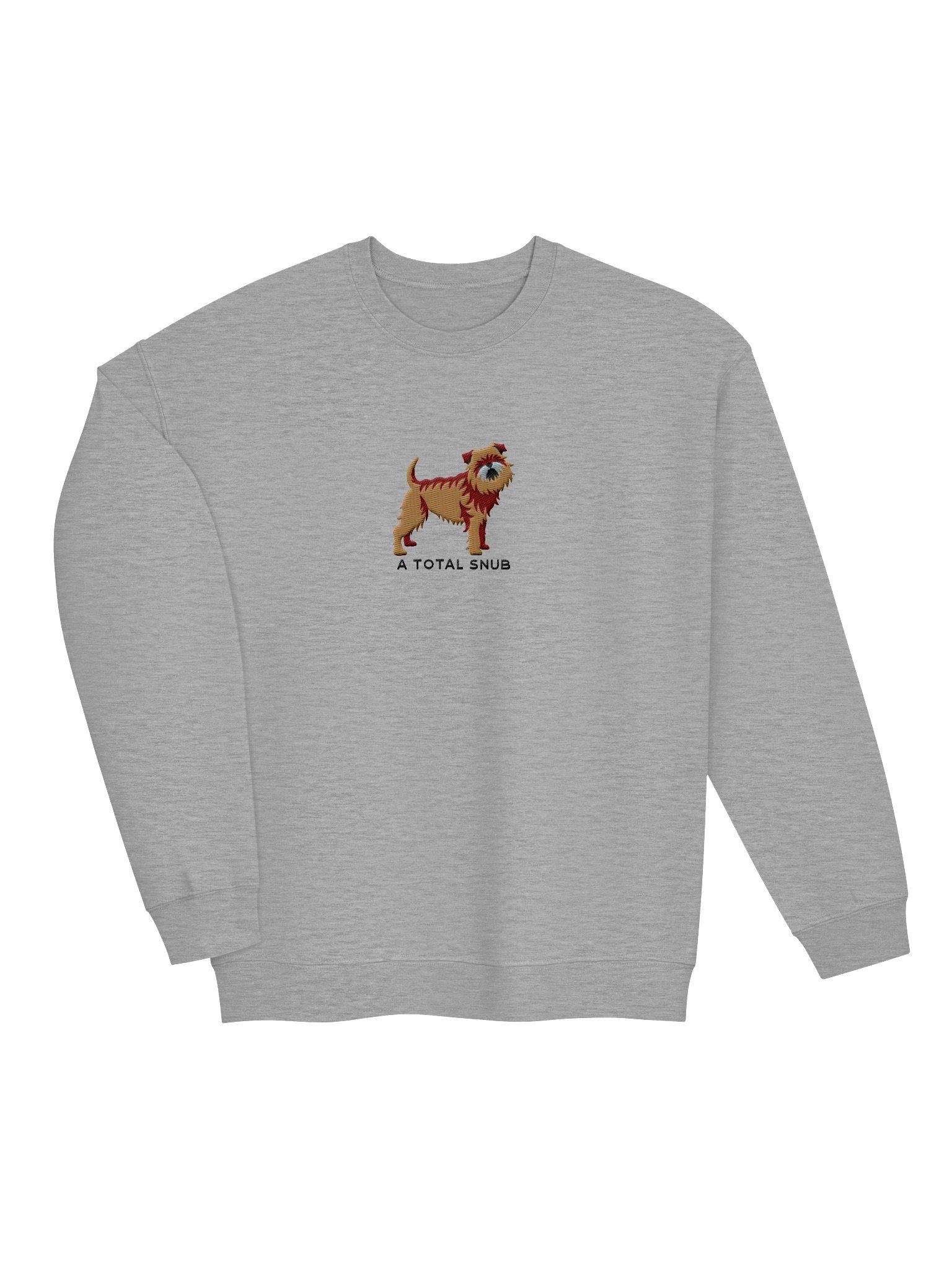A Total Snub Sweatshirt (Embroidered) of a Brussels Griffon(Tan) product image (6)
