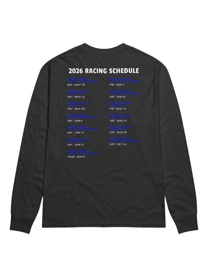 Nick Rees Racing Logo + 2026 Schedule Long Sleeve Shirt product image (2)