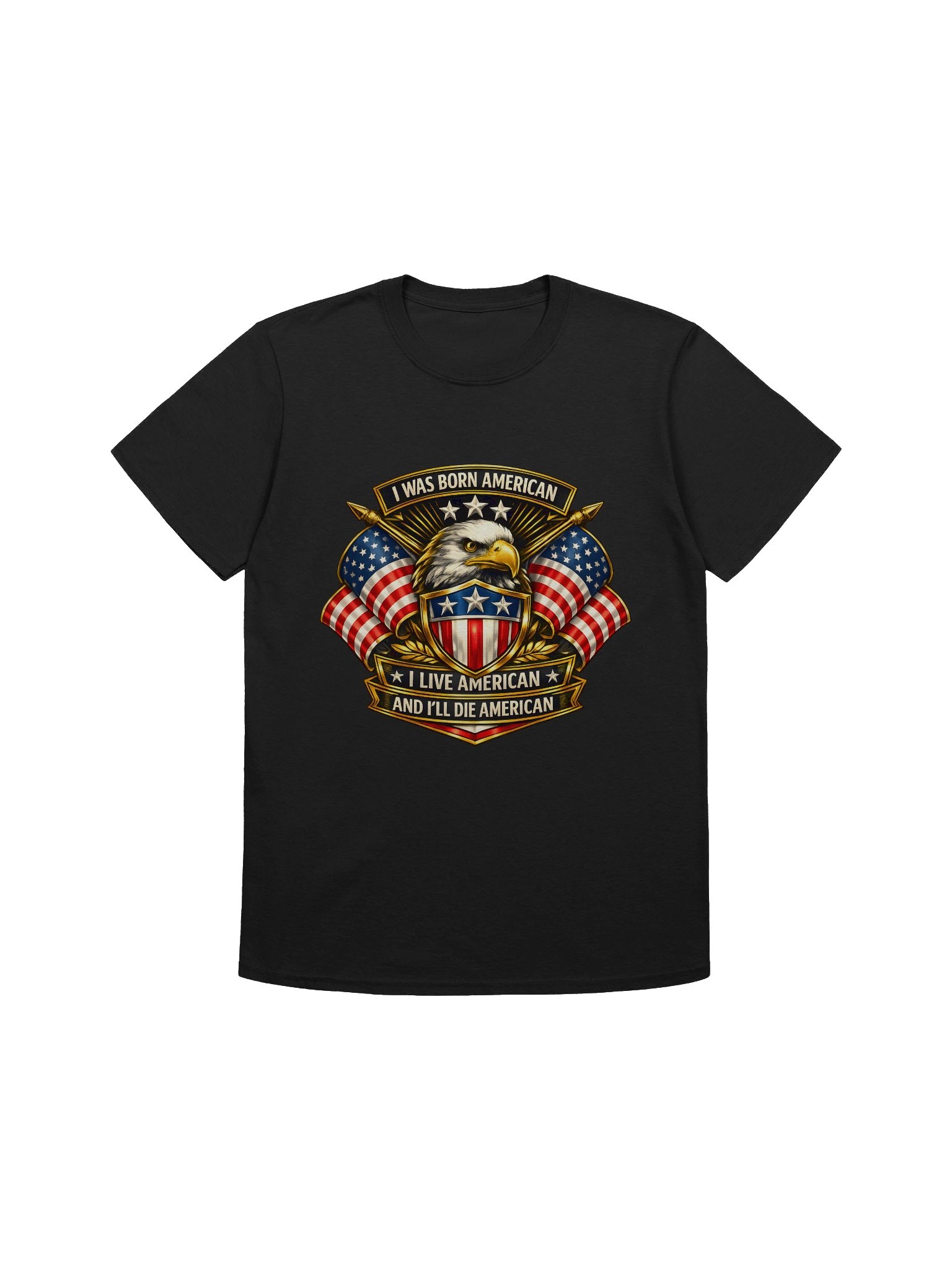Born American Eagle Shield — Gildan Unisex Tee product image (4)