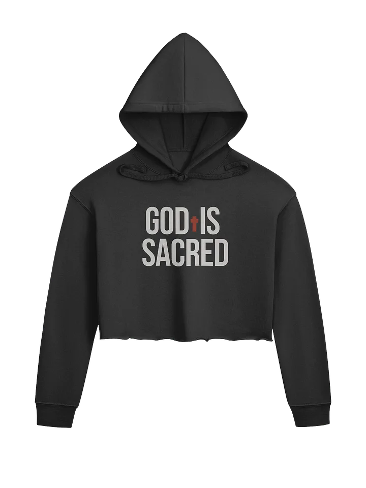 GOD IS SACRED CROP HOODIE product image (1)