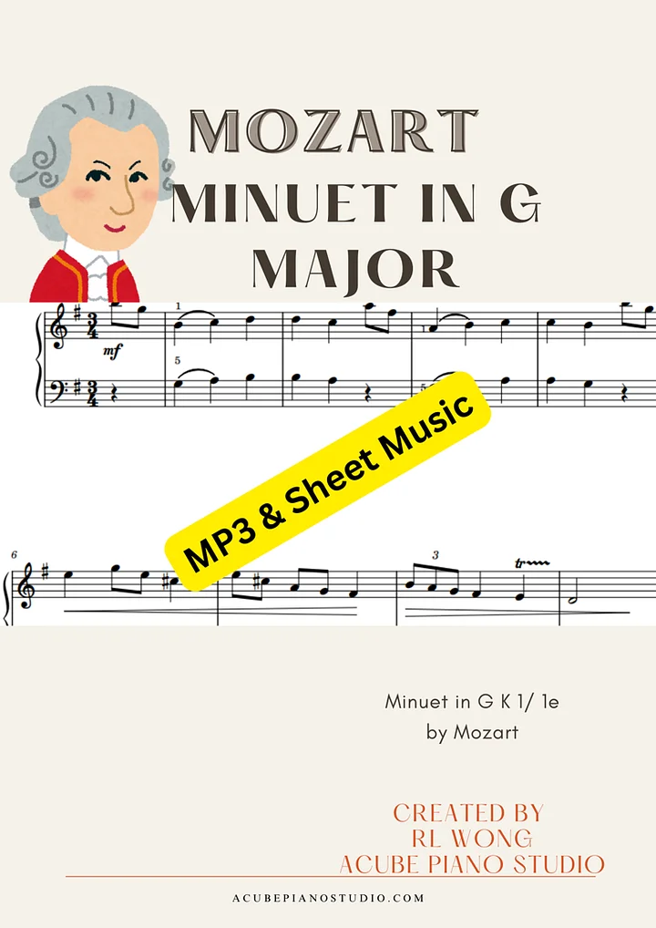 Minuet in G Major (K1/1e) by W. Mozart product image (1)
