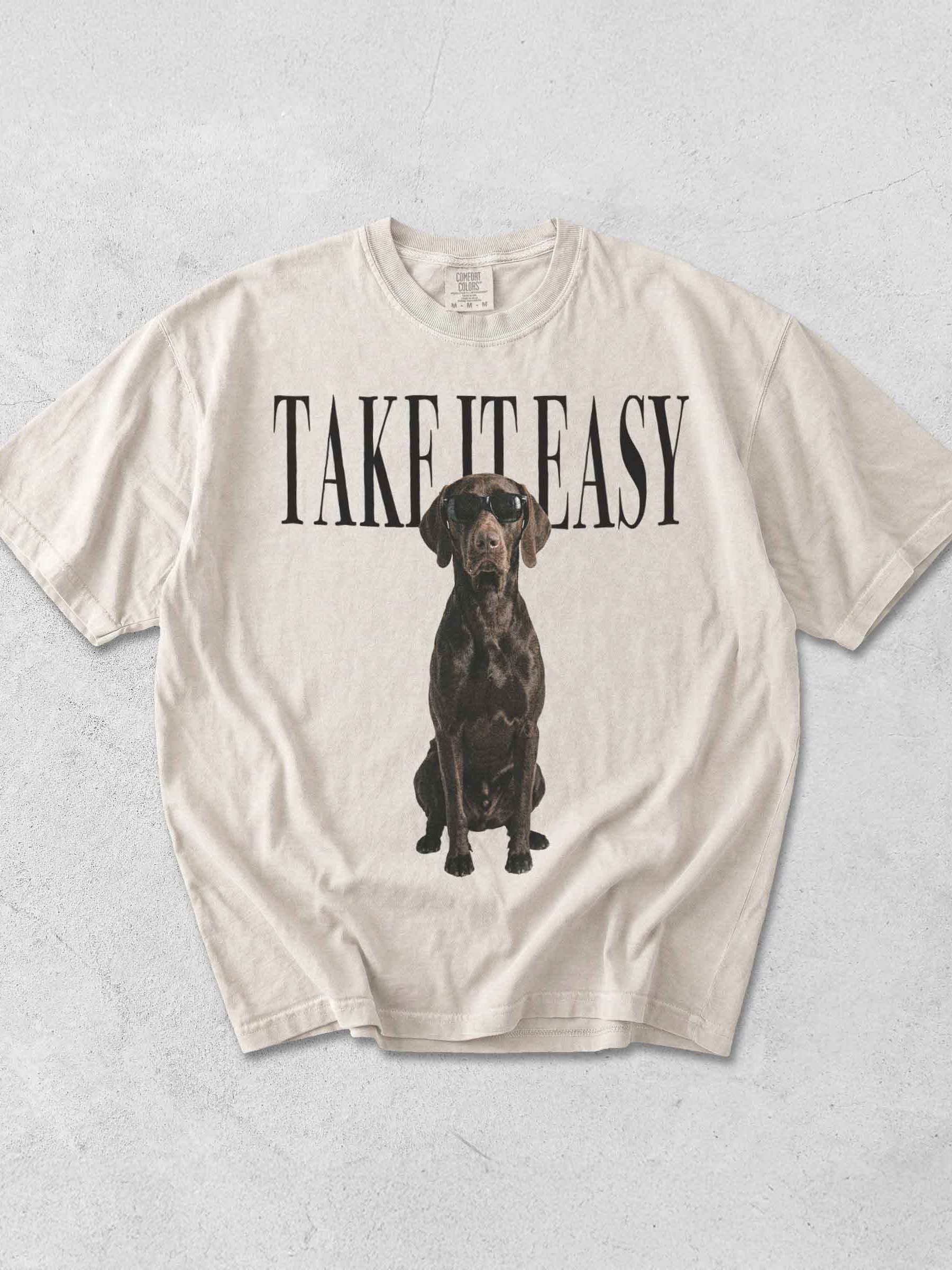 Take It Easy '90s Pop Vintage-Style T-Shirt for German Shorthaired Pointer(Liver) Owners product image (1)