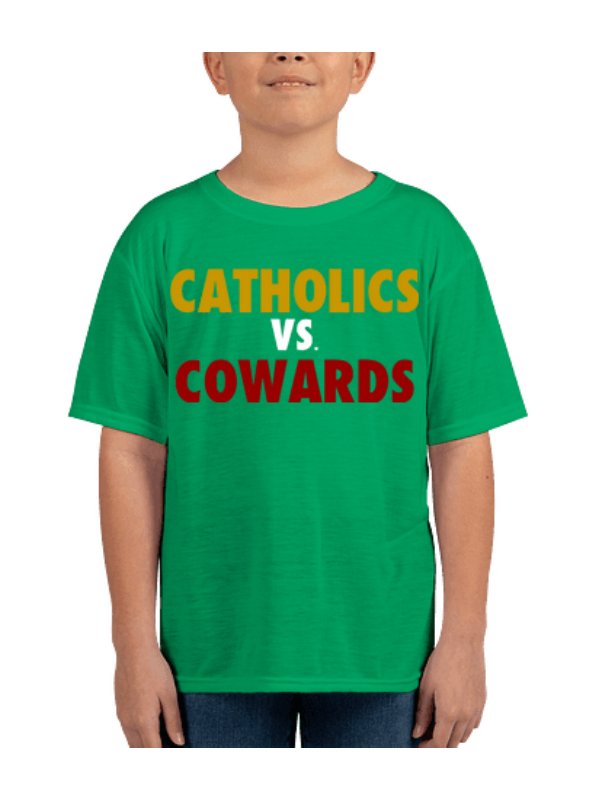 Catholics vs Cowards Youth T-Shirt product image (1)