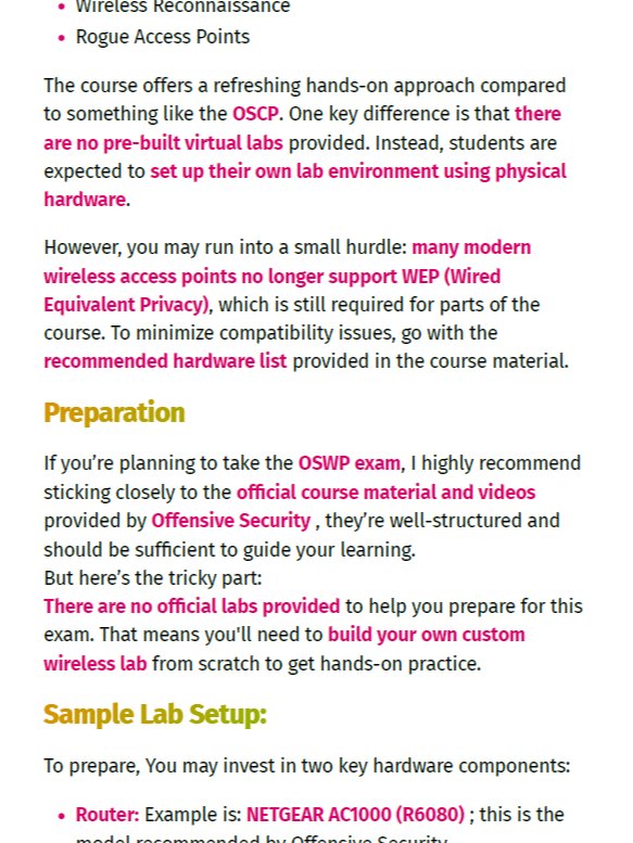 Offensive Security Wireless Professional Study Notes (Unofficial) product image (2)