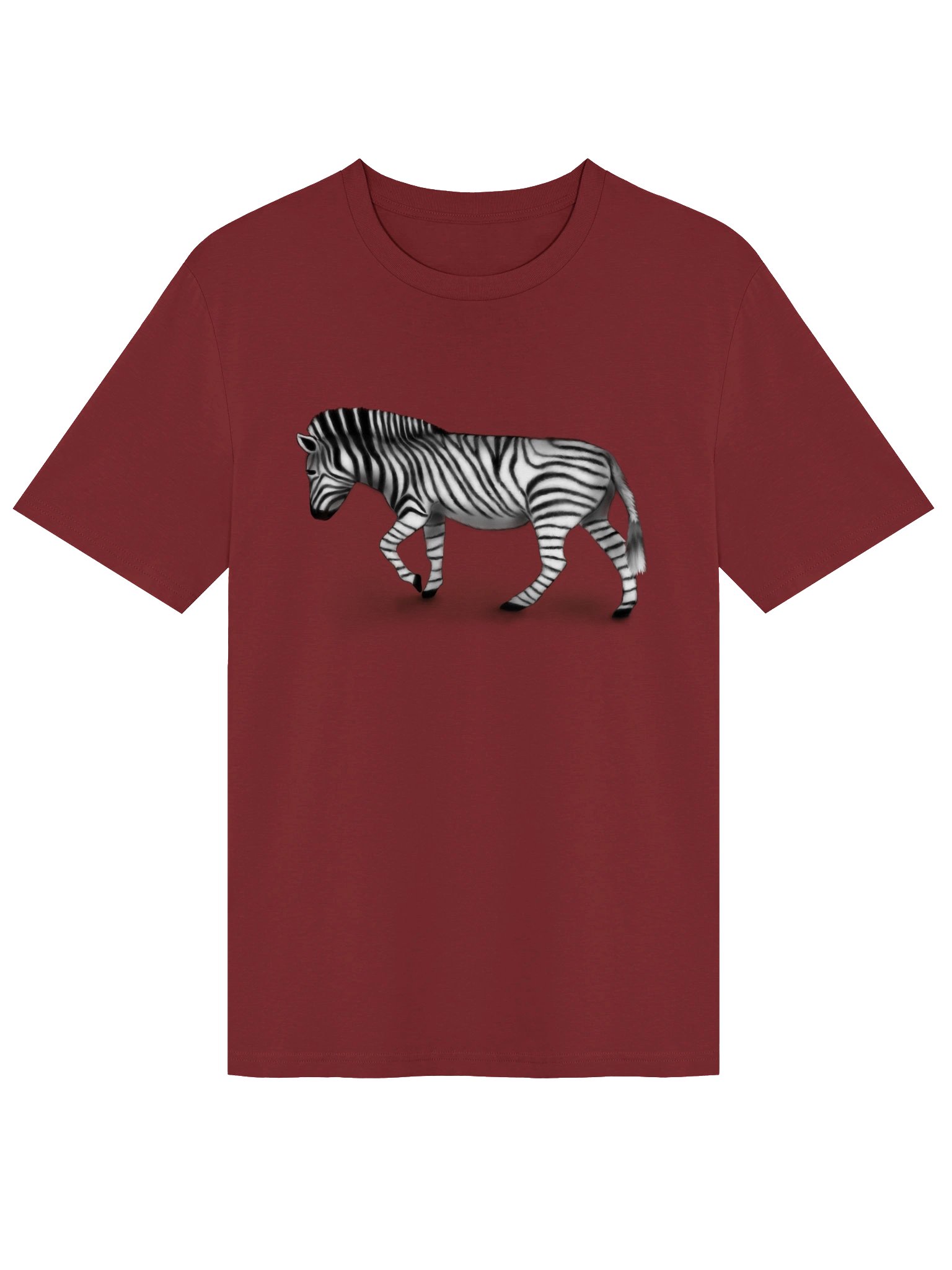 Zebra T-Shirt. Unisex Stanley/Stella Organic Ribbed Neck T-Shirt product image (1)
