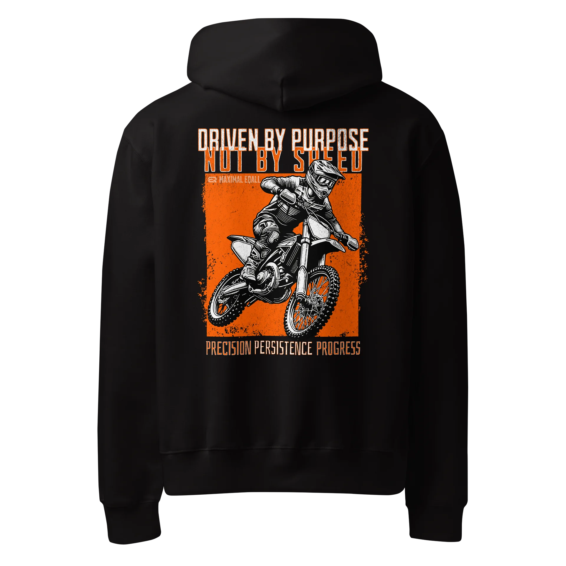 Urban Unisex Bella Champ Motorcross Hoodie R3CVR.i by EQALL® Originals_White / Orange product image (1)