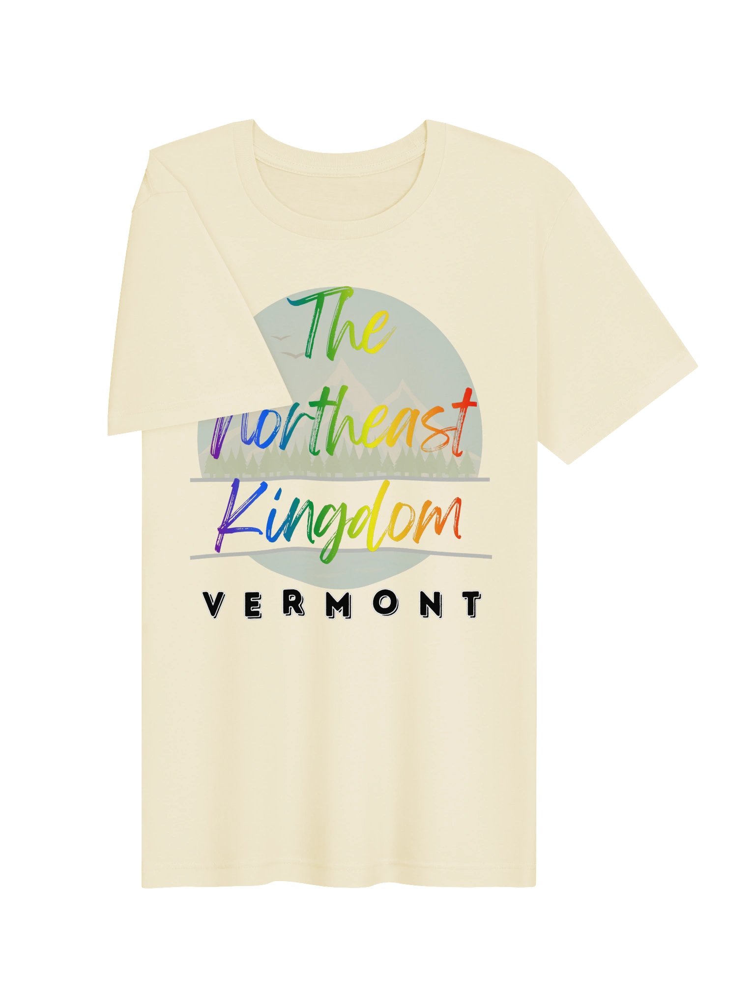 Northeast Kingdom Vermont Pride - Colorful LGBTQ+ Mountain Landscape Illustration Tee product image (2)