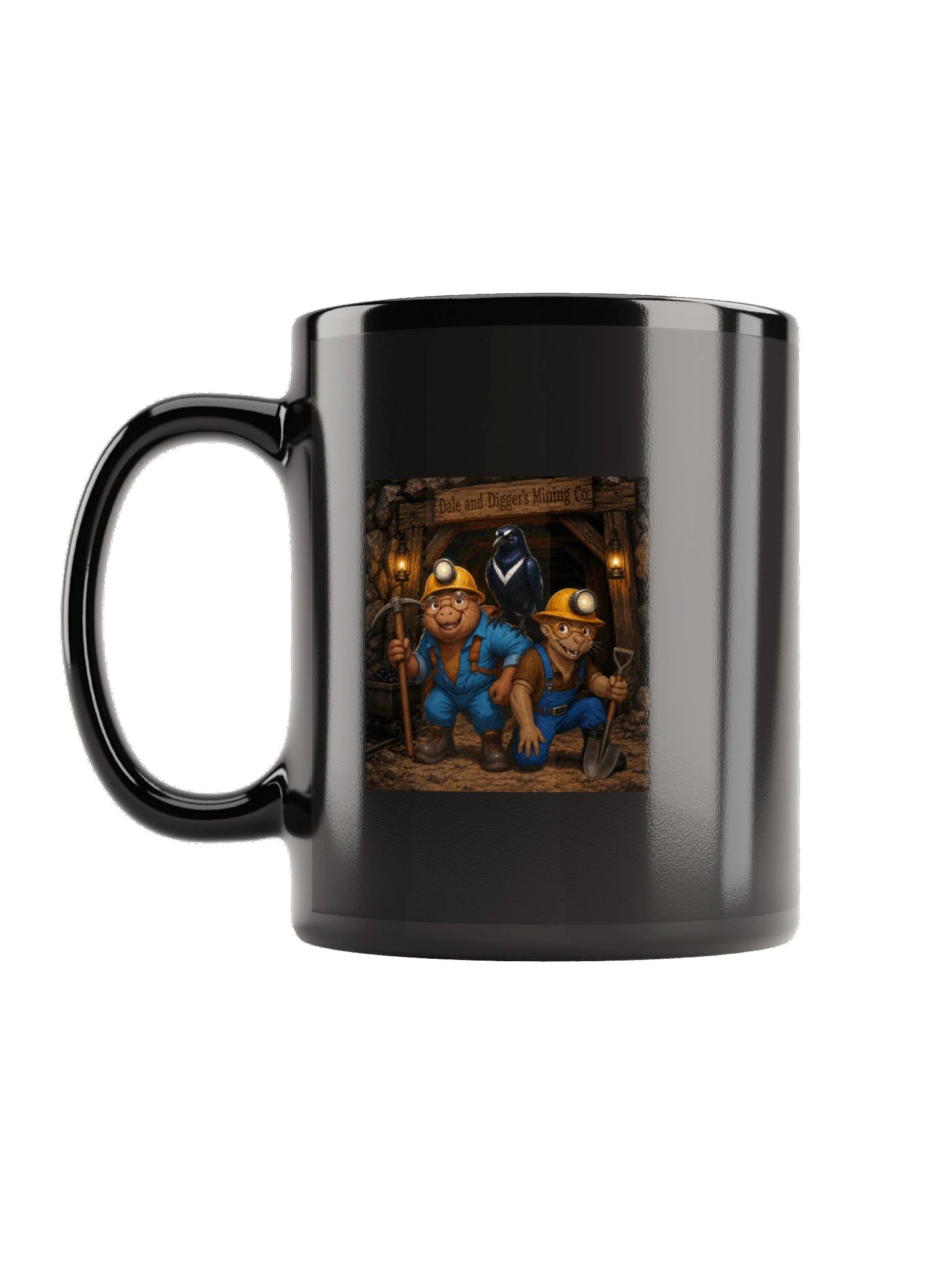 Dale and Digger's Mining Co. Black Glossy Mug product image (1)