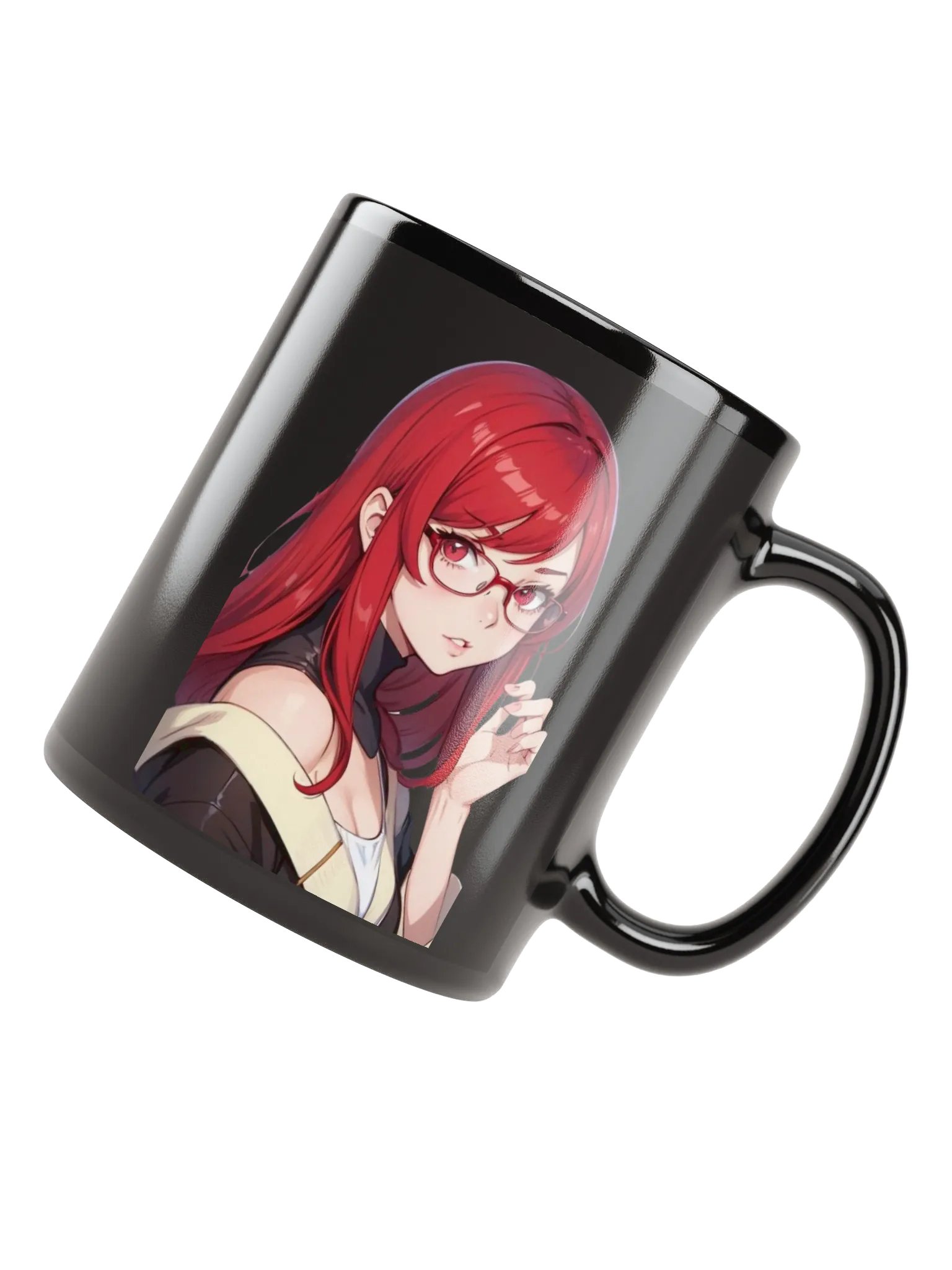 (RED WAIFU) K Black Mug product image (4)