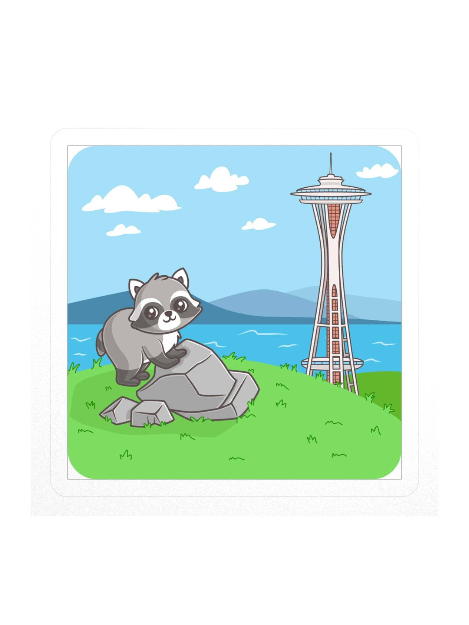 The Cutest Raccoon in Seattle Sticker product image (1)