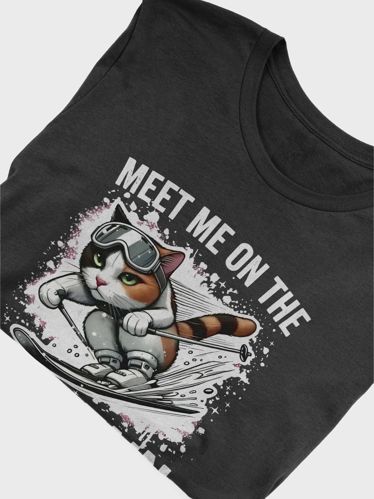 Meowtain Skier Graphic Tee product image (4)