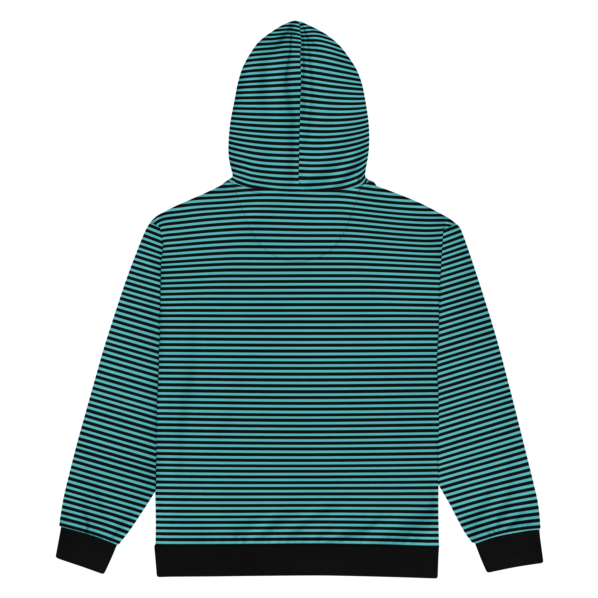 Teal and Yellow Kat Skull Stripped Hoodie product image (2)